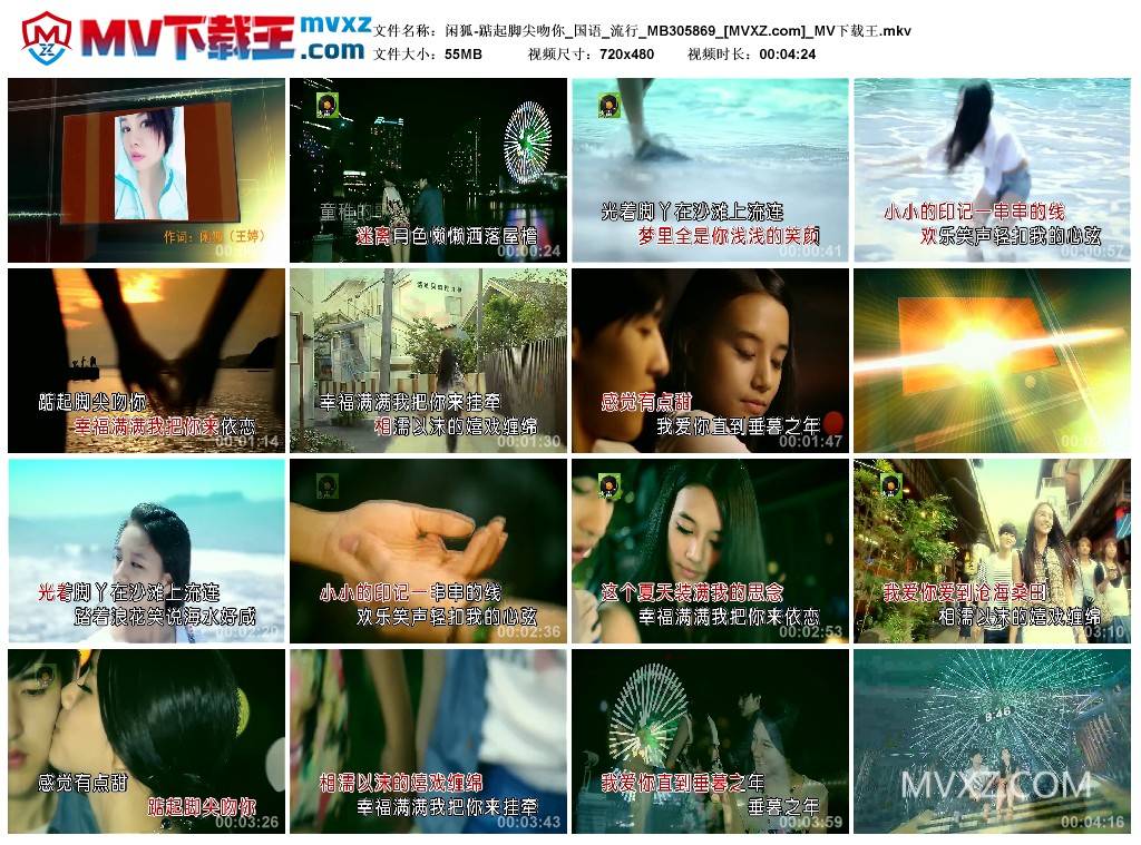 闲狐-踮起脚尖吻你_国语_流行_MB305869